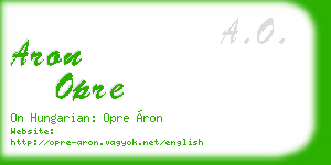 aron opre business card